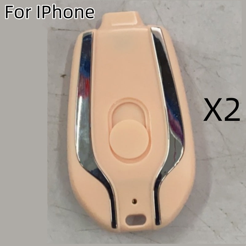 1500mAh Mini Power Emergency Pod Keychain Charger With Type-C Ultra-Compact
