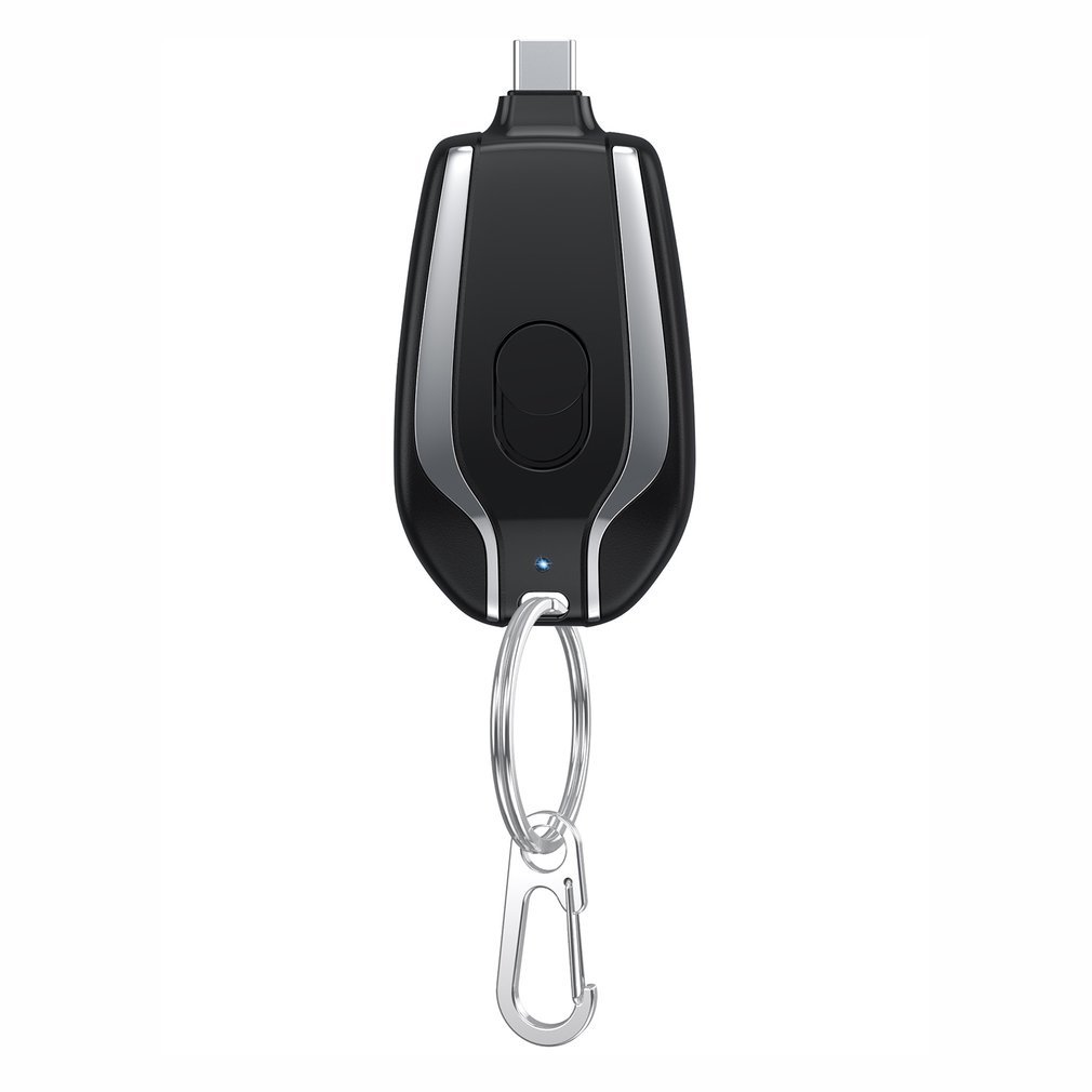 1500mAh Mini Power Emergency Pod Keychain Charger With Type-C Ultra-Compact