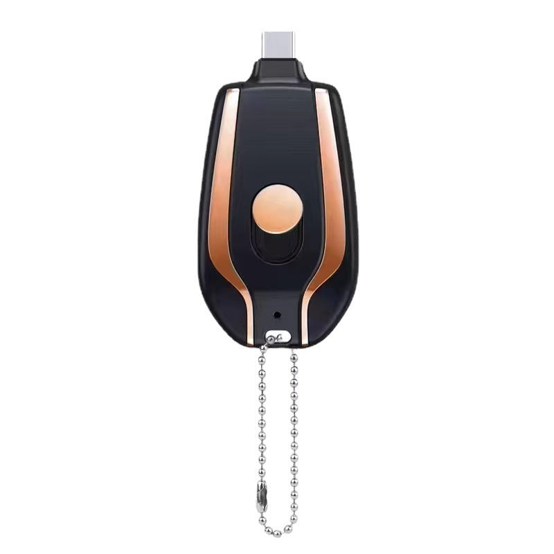 1500mAh Mini Power Emergency Pod Keychain Charger With Type-C Ultra-Compact